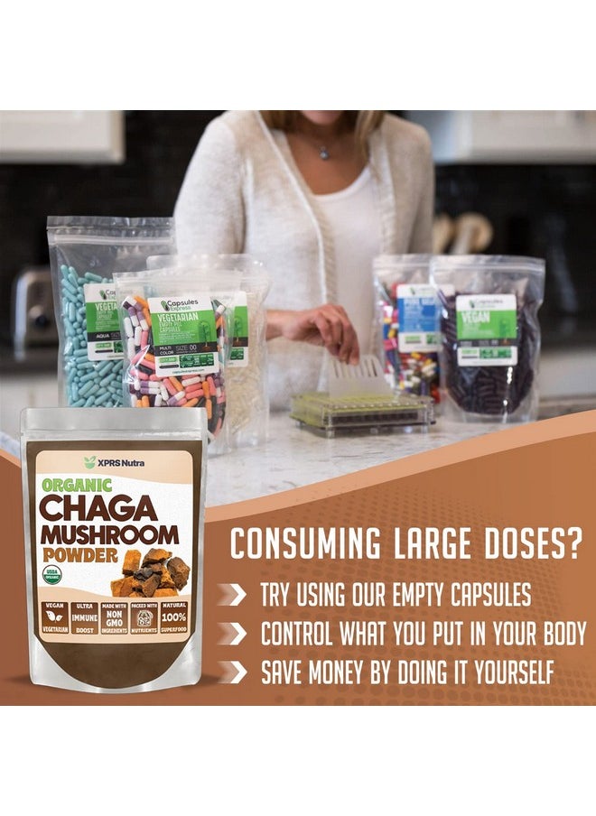 XPRS Nutra - Organic Chaga Mushroom Powder Premium Usda Organic Chaga Mushrooms Powder Chaga Powder Supports Immune Health Vegan Friendly Superfood For Chaga Tea And Beverages (16 Oz) - Image 1