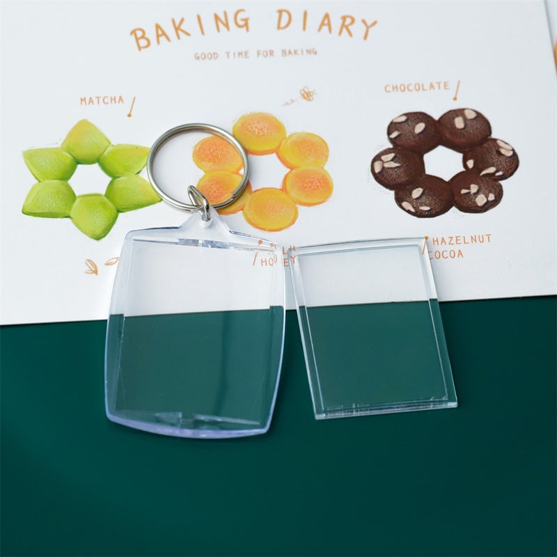 Acrylic Photo Keychain Blanks Bulk Arc acrylic photo frame key chain 4*5.5cm(5)/45g 