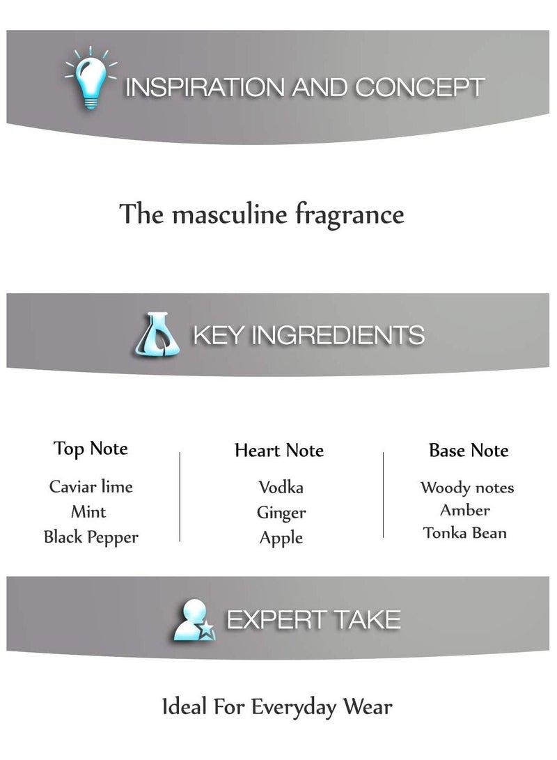 دورال كولكشن عطر او دو تواليت دي سي فور يو اكسكلوسف للرجال، عطر زهري منعش يدوم طويلًا للرجال | عطر للجسم للرجال - 100 مل - Image 5