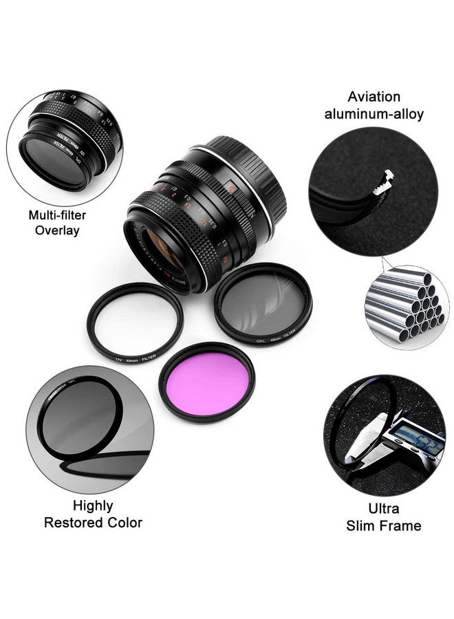 Sedremm 52Mm Filter Kit Universal Uv Cpl Fld Filter Set Uv Protection Filter Circular Polarizing Filter Fluorescent Filter With Lens Cap Replacement For Canon Nikon Sony Pentax Olympus Fuji Camera  - Image 3