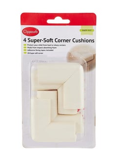 Clippasafe Baby/Kids/Child Safety Premium Super-Soft Corner Cushions 4 Pack  - Image 1