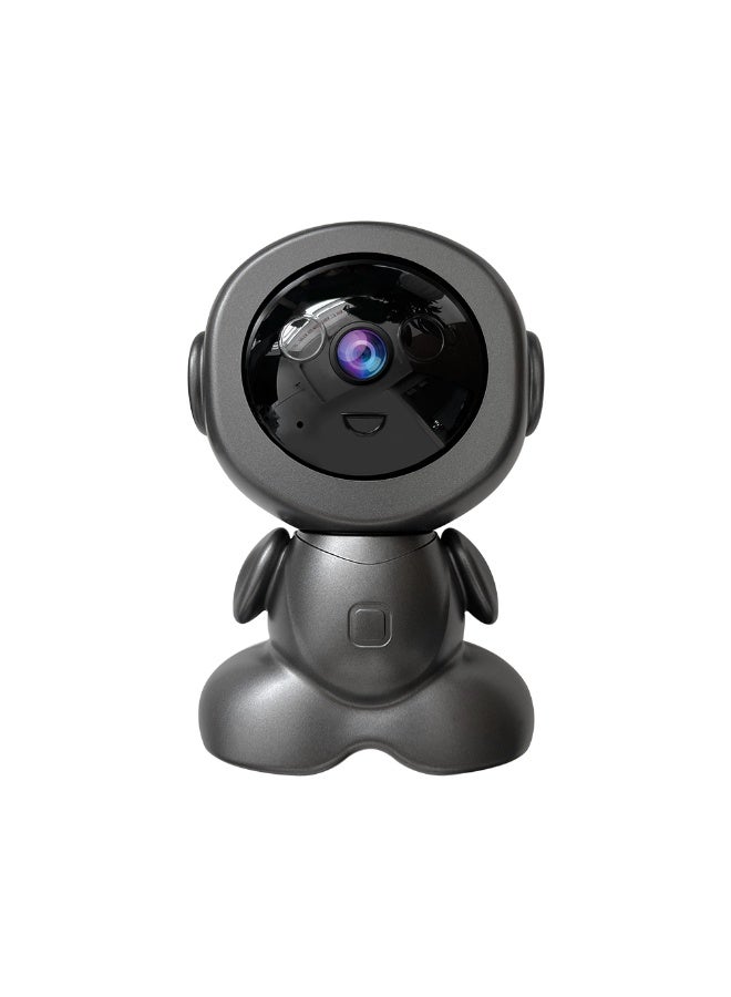 Equipped with a 3-megapixel (3PM) HD Wifi robot camera with 360° panoramic view, automatic rotation tracking, HD night vision, two-way intercom, and support for TF card/cloud storage, suitable for home/store/office security - Image 1