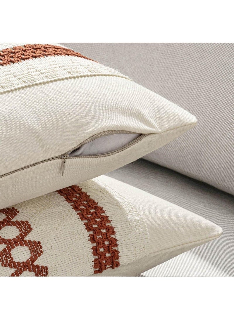 2 pieces of pillow covers, Bohemian style, geometric modern patterns, suitable for sofas, bedrooms, living rooms and other places. (18 x 18 inches) - Image 3