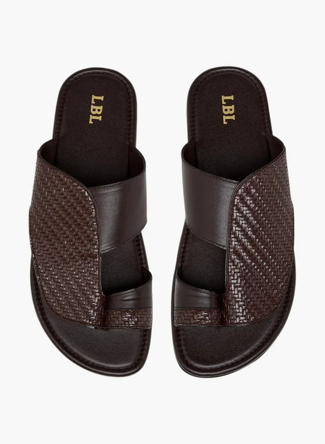 LBL by Shoexpress BROWN Textured Arabic Sandals for Men | Best Price UAE