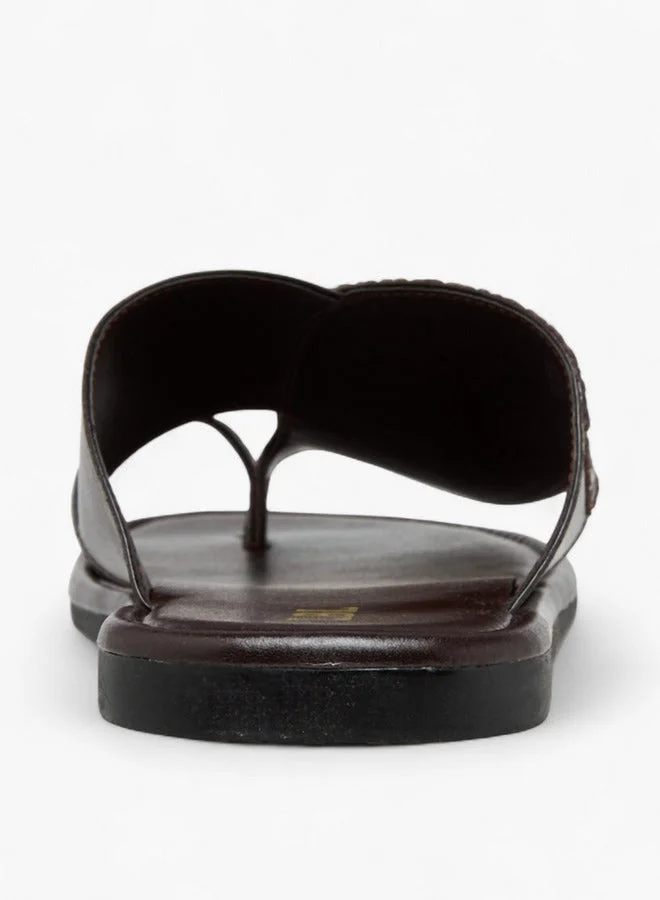 LBL by Shoexpress BROWN Textured Arabic Sandals for Men | Best Price UAE