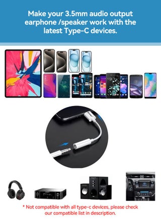 محول سماعة رأس مضفر من النوع C USB C إلى 3.5 مم، كابل مضفر، محول صوت السيارة AUX لآيفون 16 برو/ماكس سامسونج S22 S23 S23 FE بلس ألترا جوجل بيكسل 7 برو، لآيباد إير 5 ميني 6، برو، 10، إلخ - view 3