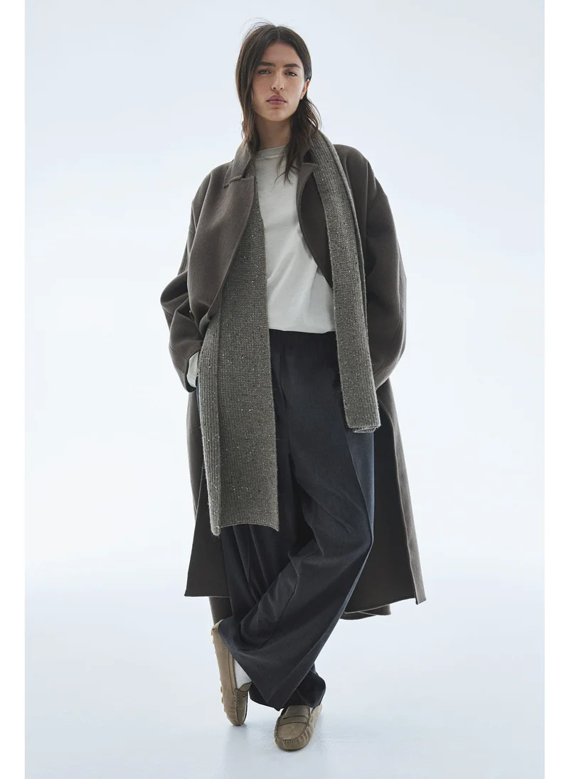 H&M Wide crease-detail trousers