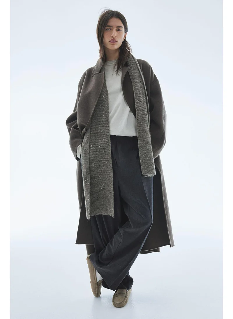 H&M Wide crease-detail trousers