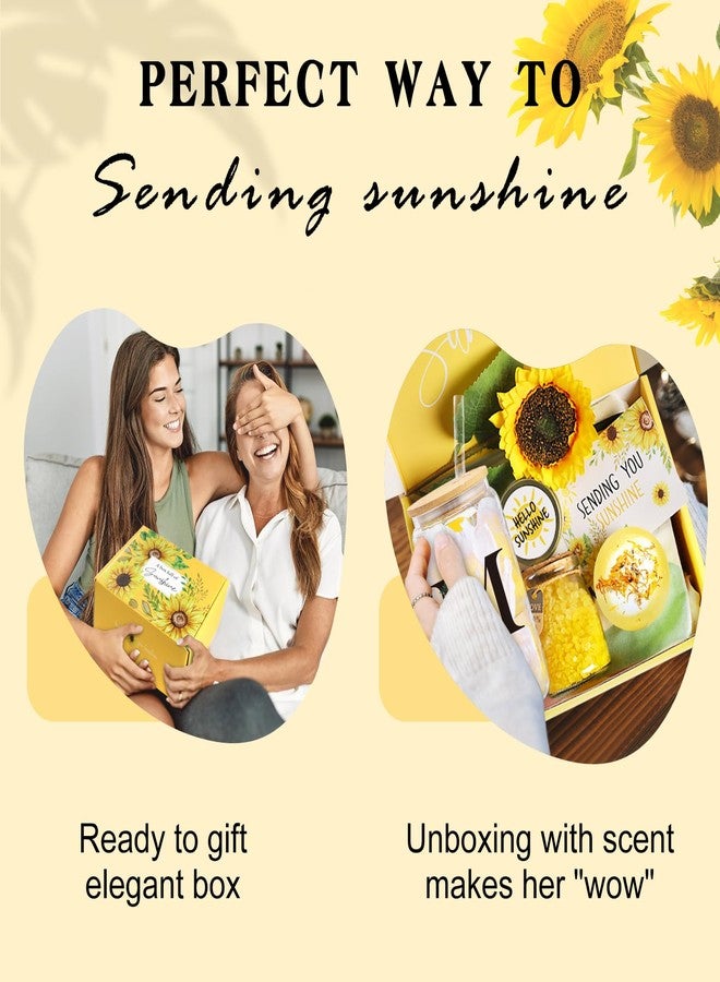 Frerdui Sunflower Initial Gifts, Get Well Soon Gifts, Self Care Spa Birthday Gifts for Women Monogrammed Gifts, Sunshine Gift Baskets, Personalized Gifts, M - Image 2