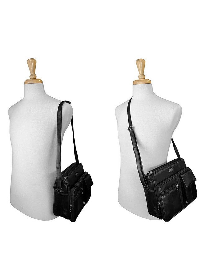 حقيبة كتف جلدية سوداء للنساء من K London - حقيبة بحزام واحد قابل للتعديل (KL_189_Black) - Image 5