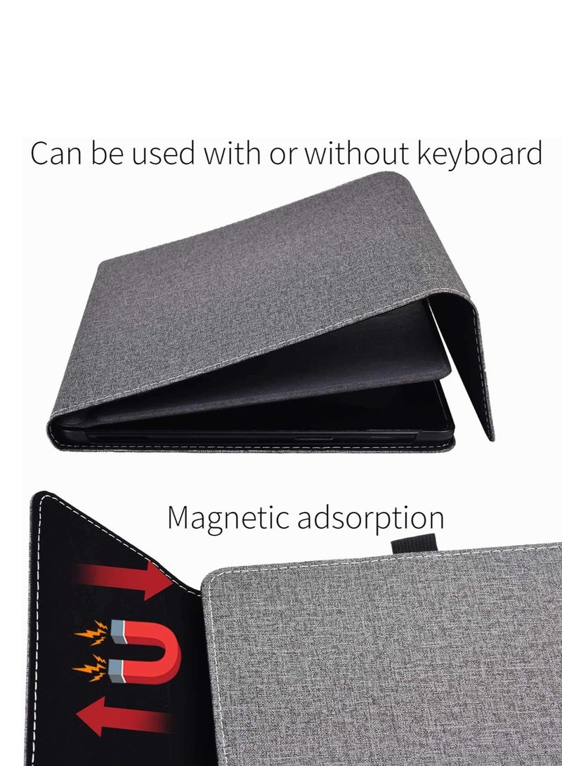 جيرينك غطاء الحماية للوحة التابلت المتوافقة مع Surface Pro 9، حافظة جلدية PU فاخرة قابلة للتعديل بزوايا متعددة - Image 2