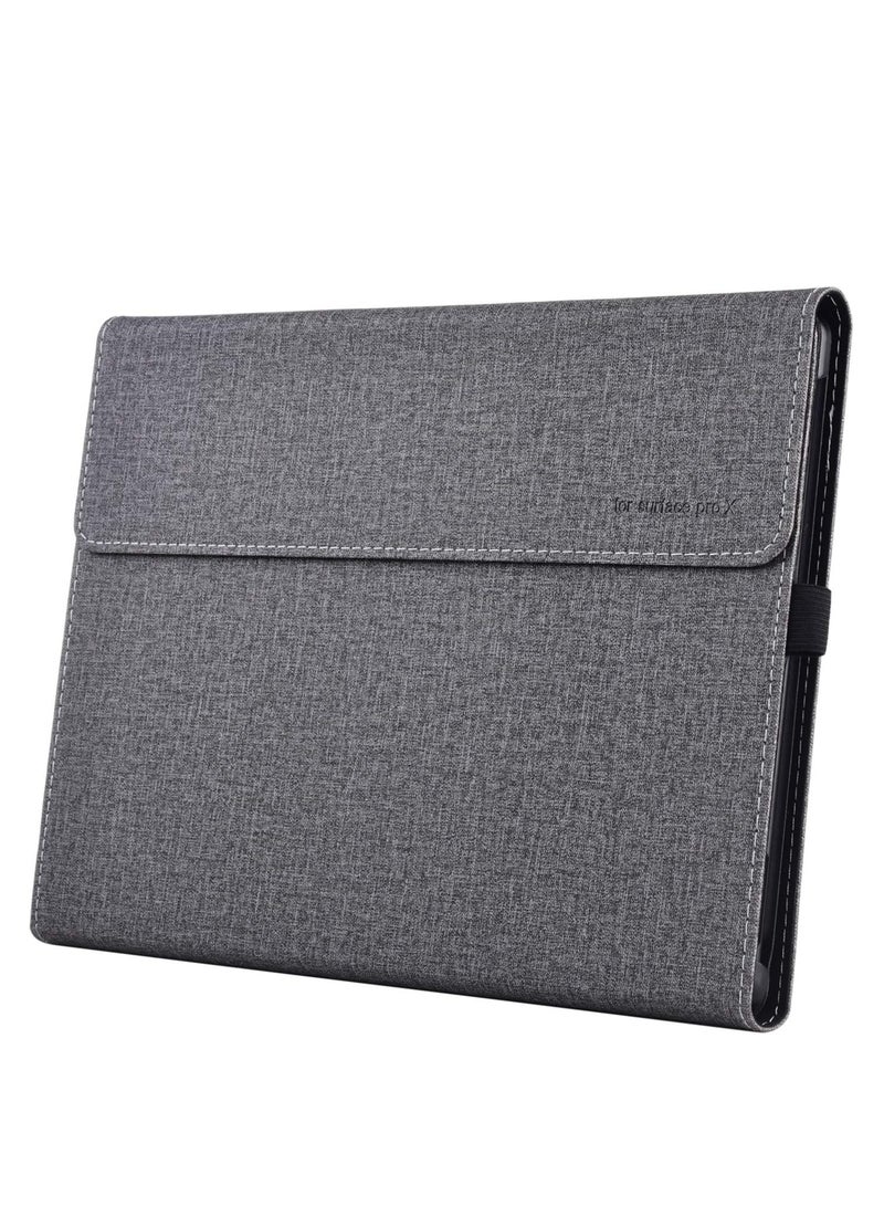 جيرينك غطاء الحماية للوحة التابلت المتوافقة مع Surface Pro 9، حافظة جلدية PU فاخرة قابلة للتعديل بزوايا متعددة - Image 4