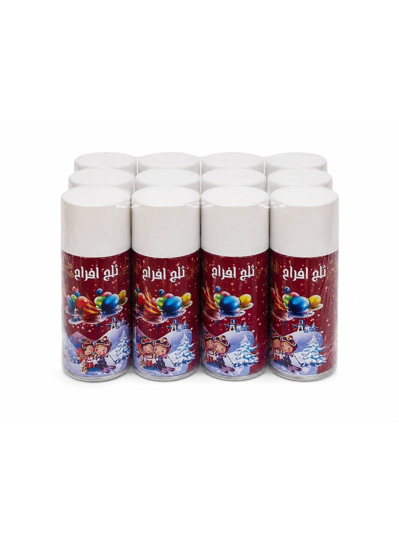 Basmah Snow foam spray for parties, 12 pieces - Image 1