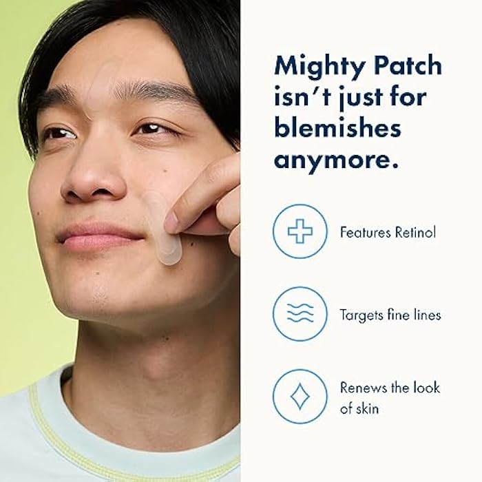 Mighty Patch HERO COSMETICS Mighty Patch™ for Fine Lines Patches - Featuring Retinol and 1,390 dissolving Micropoint™ Points to Help Renew the Look of Skin (6 Count) - Image 5