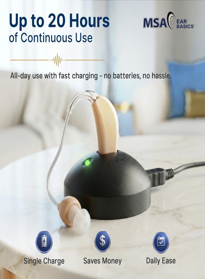 MSA 30X MSA PRO Sound Amplifier, Amplifies Sound by 30 Times, Up to 20 Hours Continuous Use, Lightweight, Nearly Invisible, Adjustable Volume, Fast Charging, Nude, 1ct - Image 3