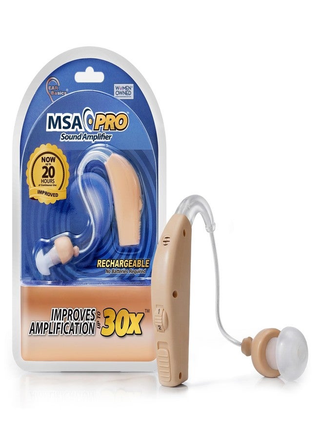 MSA 30X MSA PRO Sound Amplifier, Amplifies Sound by 30 Times, Up to 20 Hours Continuous Use, Lightweight, Nearly Invisible, Adjustable Volume, Fast Charging, Nude, 1ct - Image 1