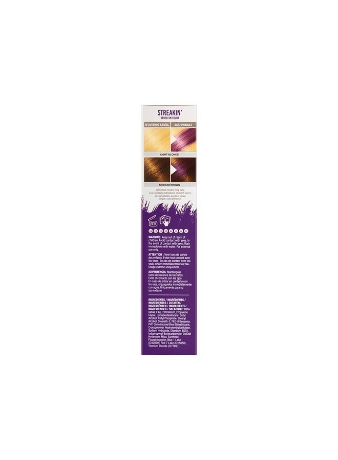 Punky Colour Streakin' Brush on Color Orchid, Temporary Hair Color Creme, Instant, DIY Hairstyle, Vibrant, Soft Hold, Men Women Kids, Easy-Squeeze Tube, 1.2 fl oz - Image 5