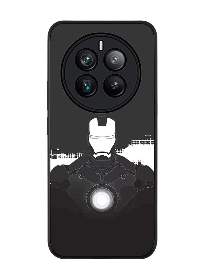 Stylizedd جراب بحافة سوداء متينة لهاتف Realme 12 Pro / Realme 12 Pro Plus 5G، جراب رفيع وناعم من مادة TPU المرنة - Iron Man Beam  - Image 1
