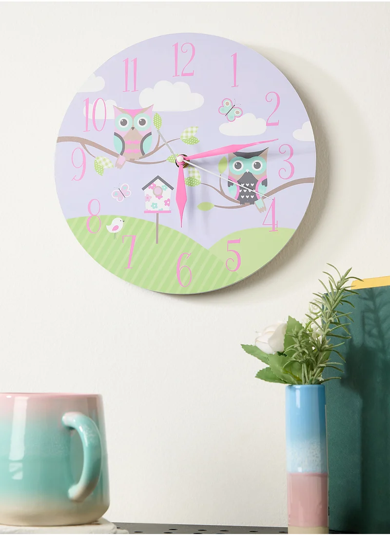 بريمير Kids Owl Wall Clock