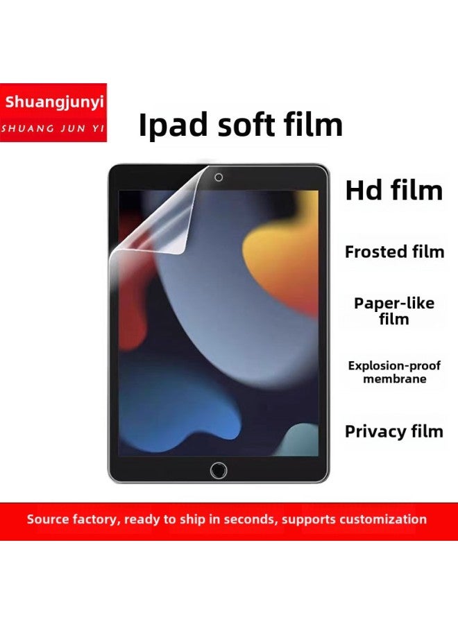 For Ipad Film Pro11 HD Protective Film Air Frosted 13 Inch 2025 Apple Flat Soft Film Pet-Color:Frosted PET Bare Film Single Model 10 PCs-Dimensions:IPAD Pro 13 Inch 2024