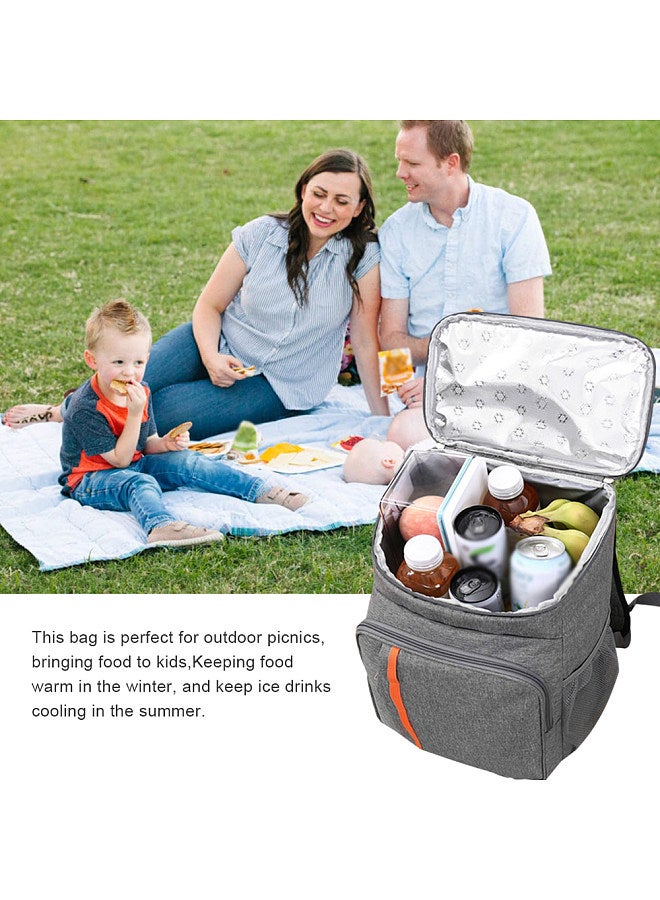Aoresac 18L Large Capacity Leak Proof Lunch Backpack Thermal Large Picnic Cool and Warm Insulated Bag Outdoor Food and Beverage Storage Shoulder Bag  - Image 2