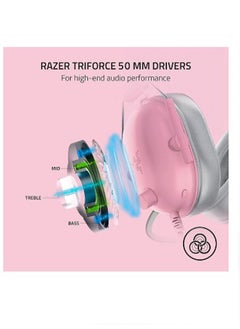 RAZER BlackShark V2 X Gaming Headset, 7.1 Surround Sound Capable, TriForce 50mm Drivers, 3.5mm Jack, Breathable Memory Foam Cushion, For PC, PS4, Nintendo Switch, Quartz Pink | RZ04-03240800-R3M1  - Image 2