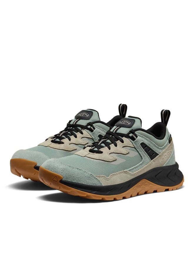 Keen Women's Hightrail Low Height Durable Lightweight Breathable Leather Waterproof Hiking Shoes, Iceberg Green/Abbey Stone, 9 - Image 4
