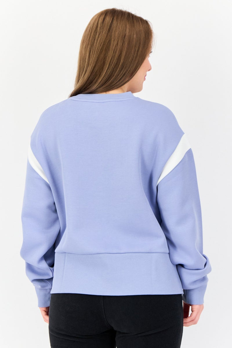 GIORDANO G-Motion Women Sportswear Fit Long Sleeve Outdoor Sweatshirt, Blue  - Image 3