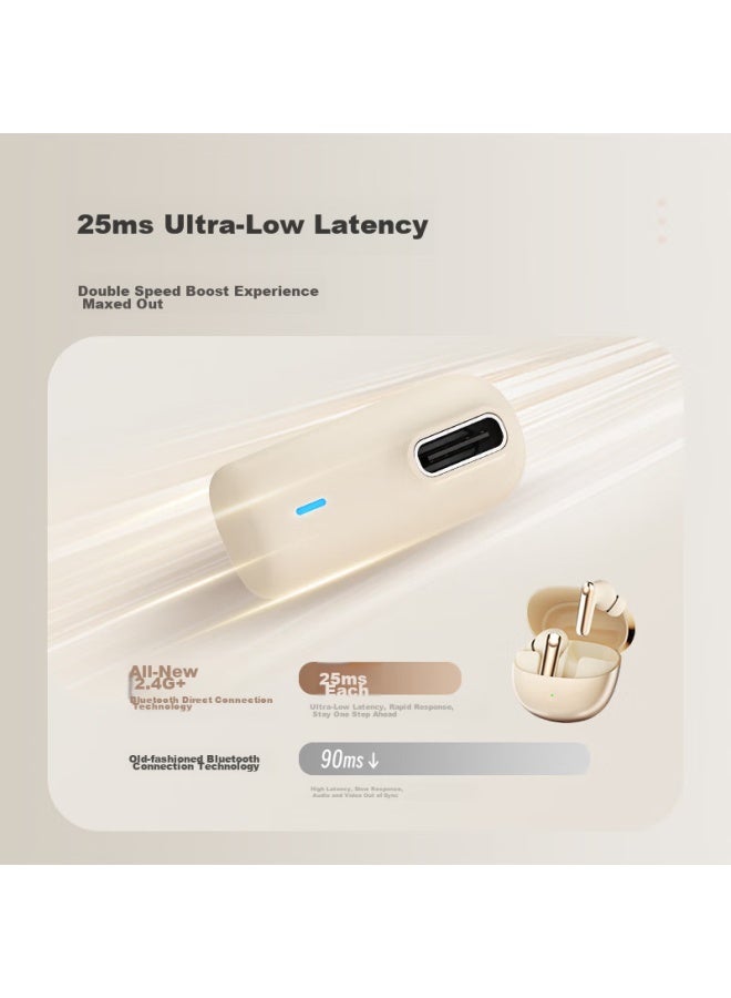 ميلان Meizu Meilan Lifemeg2 2.4g سماعات أذن لاسلكية داخل الأذن بتقنية كتم الضوضاء النشط منخفضة الكمون 30 ساعة عمر بطارية طويل سماعات بلوتوث للألعاب الإلكترونية وتناول الدجاج - Image 4