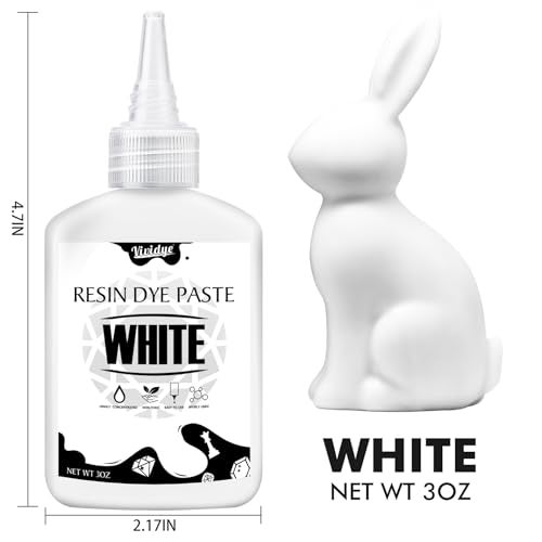 Vividye White Epoxy Resin Pigment Paste 6oz High Concentrated White Resin Color Pigment Paste for Resin Ocean Waves Cells Lacing Painting UV Resin White Epoxy Resin Dye Paste for Resin Art Coaster - Image 3
