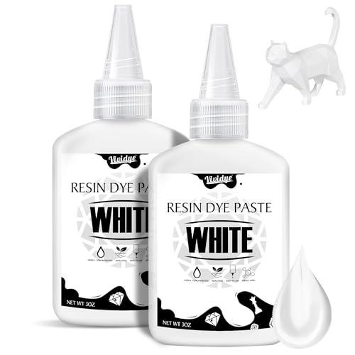 Vividye White Epoxy Resin Pigment Paste 6oz High Concentrated White Resin Color Pigment Paste for Resin Ocean Waves Cells Lacing Painting UV Resin White Epoxy Resin Dye Paste for Resin Art Coaster - Image 1