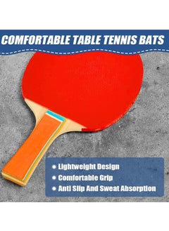 MAGIC VAULT Table Tennis Bats Set – Wooden Ping Pong Racket Set with 2 Table Tennis Bats & 3 Balls, Ideal for Indoor/Outdoor Practice & Competitions, Ergonomic Handle, High-Quality Rubber for Speed & Contr  - Image 5