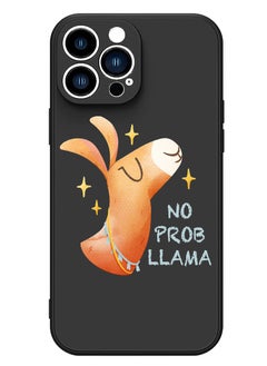 Theodor Protective Slim Fit Case Liquid Silicone Cover with Full Body Protection Anti-Scratch Shockproof Case For iPhone 12 Pro Max Black  - No prob llama  - Image 1
