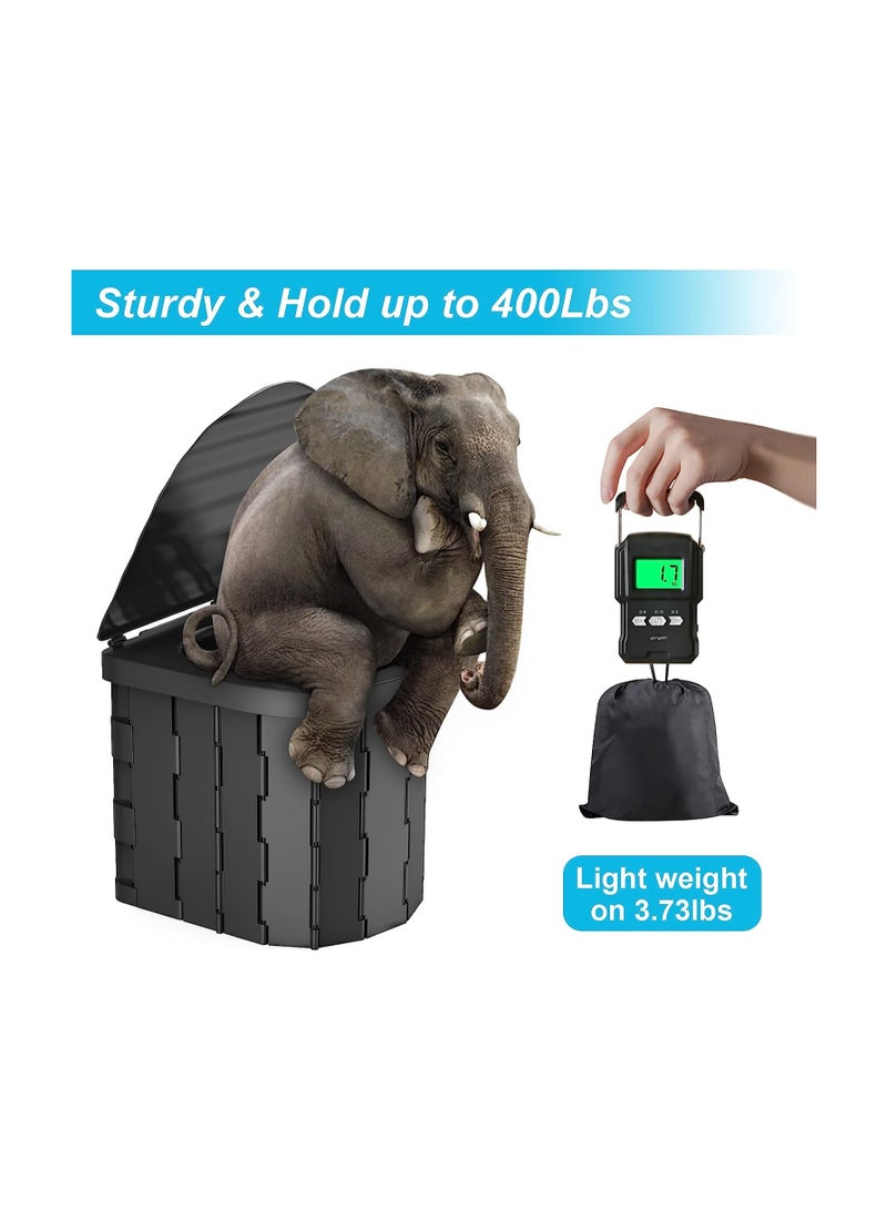 Portable Toilet for Camping, Portable Folding Camping Toilet with Lid, Portable Toilet for Adults, Outdoor Travel Toilet for Hiking, Camping, Boat, Car, Fishing, Beach - Image 4