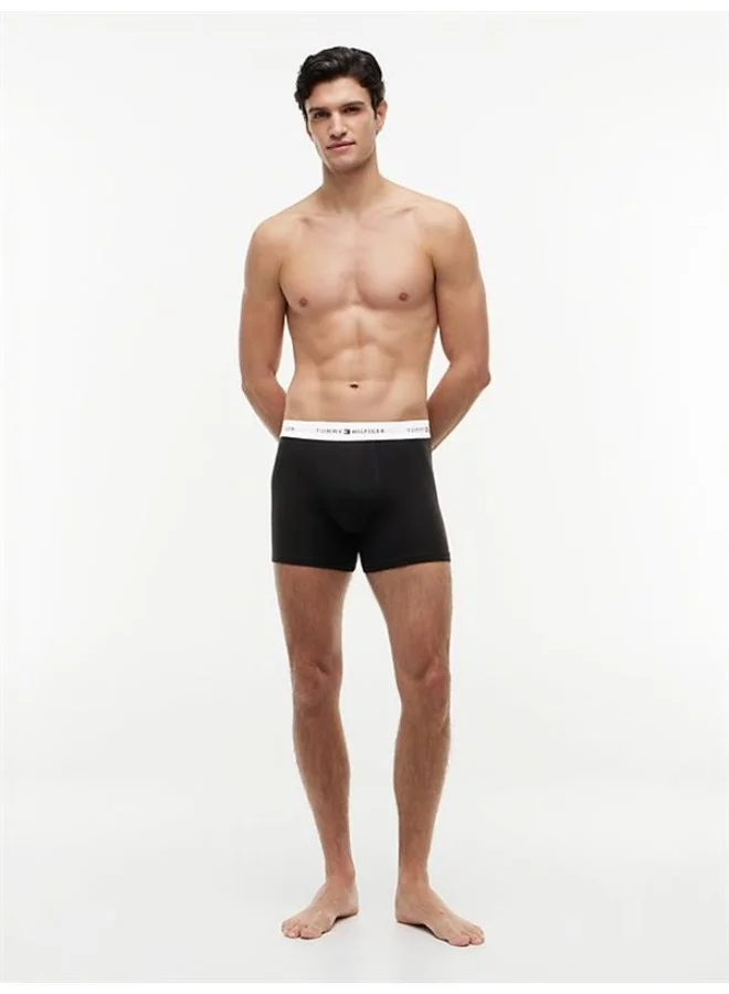 TOMMY HILFIGER Black/Black/Black White Wb 3-Pack Signature Logo Waistband Boxer Briefs for Men | Best Price UAE