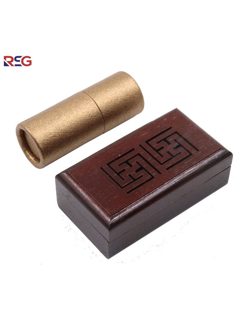 RSG - Wooden Oud Incense Burner Mini Set with Canvas Pocket-A58 - Image 4