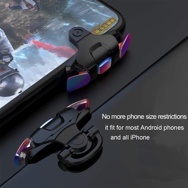 GOFOYO CK3 Mobile Triggers,Mobile Game Controller, Game Trigger for PUBG/Free Fire/Call of Duty,Shooter Sensitive Controller Joysticks Trigger for iPhone&Android Phone (CK3 with 3 pair Finger Sleeves) - Image 4