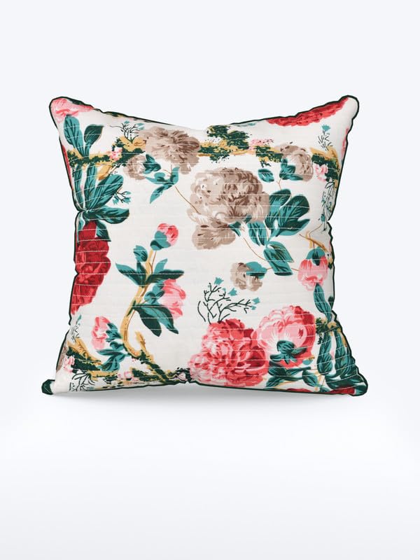 EasyGoods India Premium Cotton Cushion Covers 16x16 Inch | Soft Durable Fabric | Elegant Printed Covers for Sofa & Living Room | Hidden Zipper | Set of 5 - Image 2