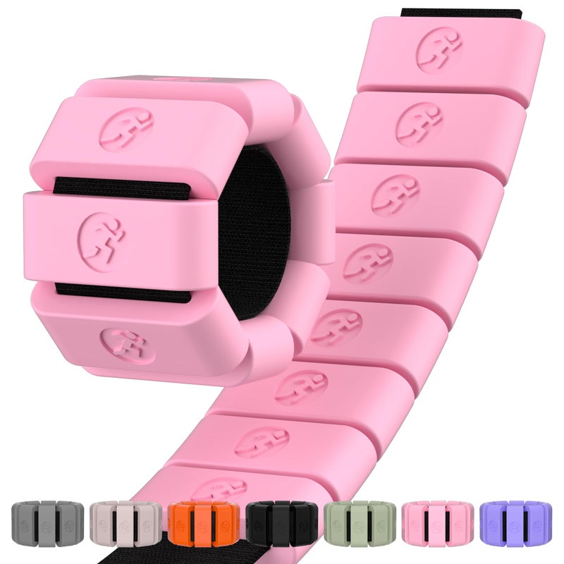 Sonkoloro Adjustable Wrist Weights for Women Men, Leg Weights for Women 0.75lb-1lb Each for Walking, Yoga, Dance, Barre, Gym (Blush, 1.5LB(2 Pcs)) - Image 1