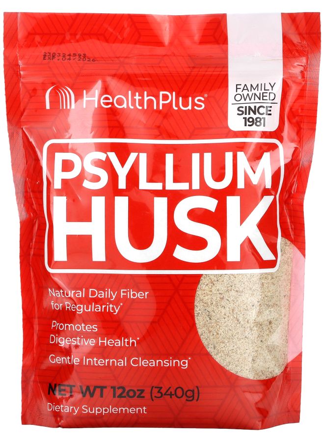 Health Plus قشور السيليوم 12 أونصة (340 جرام) - Image 1