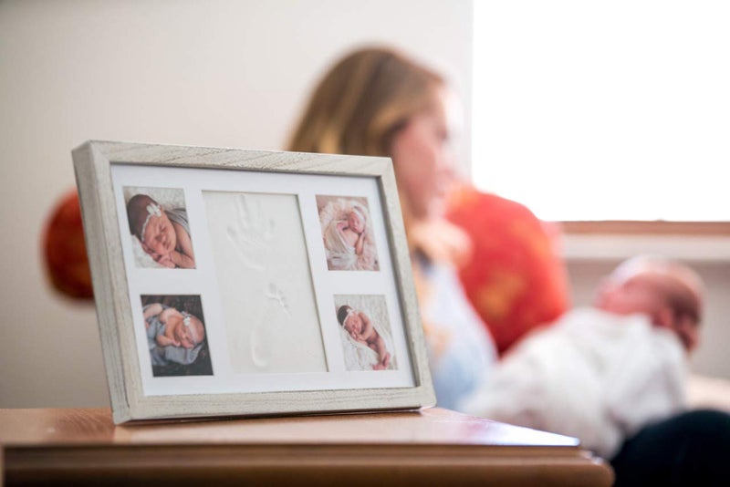 Little Hippo Baby Footprint Kit & Keepsake | Baby Handprint Kit | Baby Hand and Footprint Kit (Rustic White, Large) - Image 3