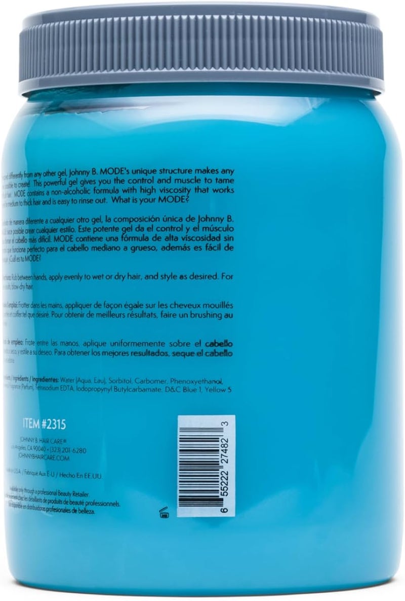 JOHNNY B. Johnny B Mode Styling Gel - 64 oz (Alcohol-Free, Medium Hold, No-Flake Formula) - Image 4