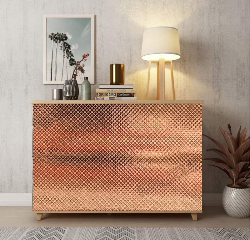 HOME13 Self Adhesive Kitchen Wallpaper Peel and Stick Contact Paper Oil Proof Wallpaper Waterproof Removable Wallpaper for Countertop Cabinet Drawer (2 Feet by 6 Feet, Rose Gold_Mosiac) - Image 2