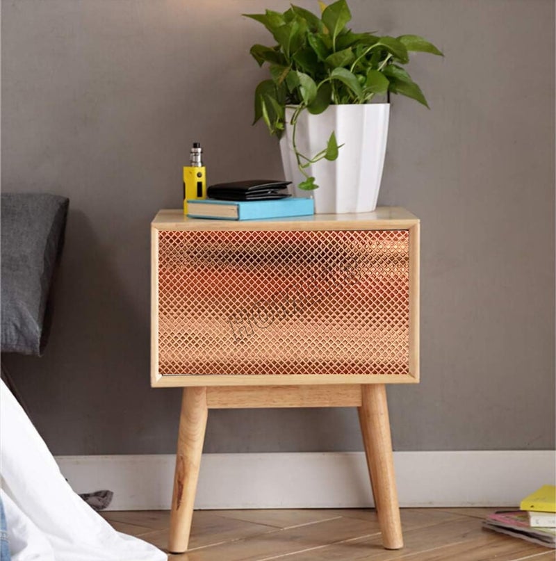 HOME13 Self Adhesive Kitchen Wallpaper Peel and Stick Contact Paper Oil Proof Wallpaper Waterproof Removable Wallpaper for Countertop Cabinet Drawer (2 Feet by 6 Feet, Rose Gold_Mosiac) - Image 3