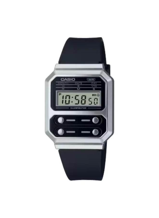 كاسيو Women's Digital Display Watch With Black Resin Strap - A100WEF-1ADF