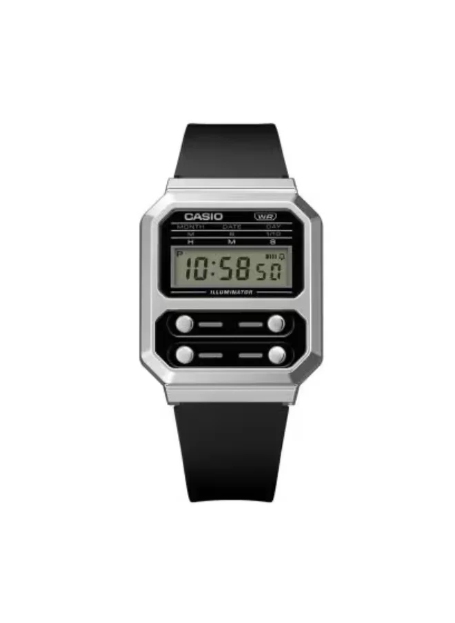 CASIO Women's Resin Digital Watch A100WEF-1ADF - 32.7 mm