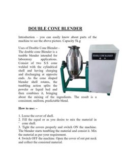 LABGO Labgo Double Cone Blender 412  - Image 3