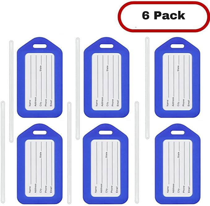 WeKonnect® Luggage Tags – Durable Silicone Bag & Suitcase ID Labels with Waterproof Name Card and Secure Strap for Easy Identification – Travel, Camping, Hiking - Image 2
