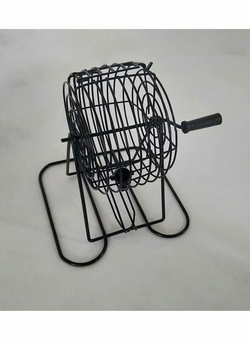 Game Set with 8 Inch Metal Round Cage, Plastic Masterboard, 75 pcs Balls, Cards for Classic, Traditional, Family Party Game Play - Black  - Image 4