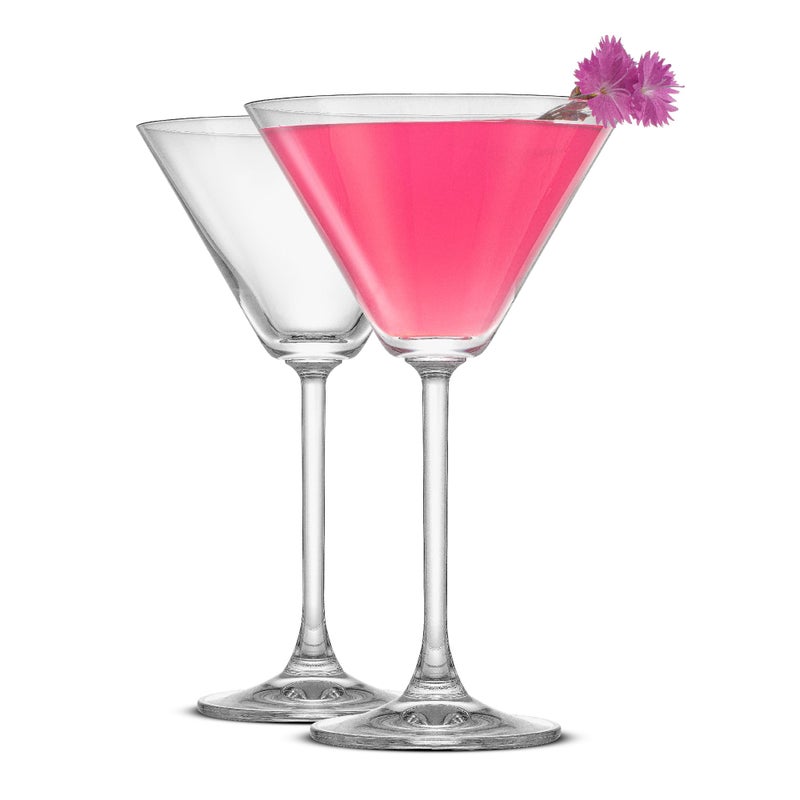 JoyJolt Olivia Crystal Martini Glasses  Premium Glassware Set Made in Europe  92 oz Tall Martini Glasses  Elegant Cocktail Glasses  Set of 2 Martini Glass for Drinks such as Martini or Manhattan